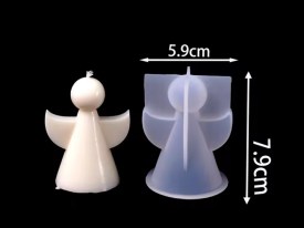 Molde silicona angelito conico grande